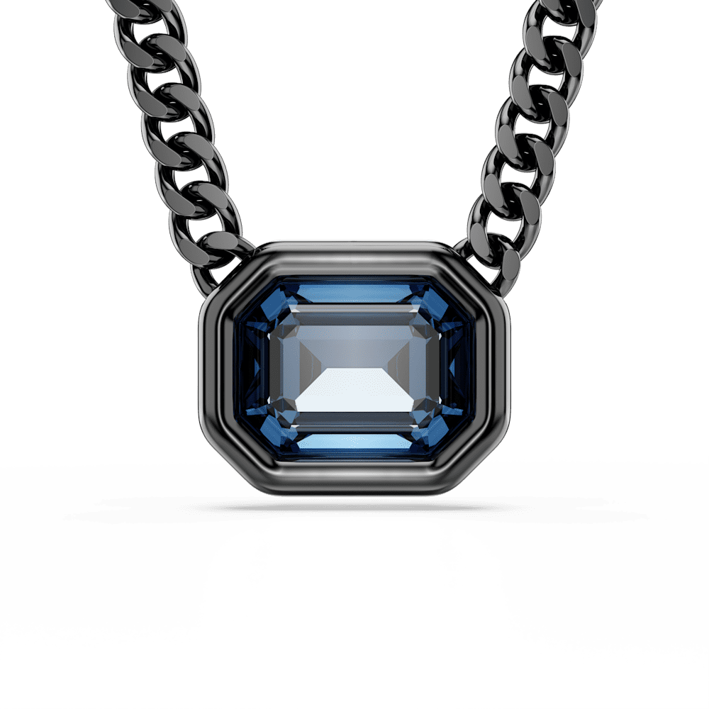 Collana Swarovski Millenia Taglio Ottagonale Cristallo Blu