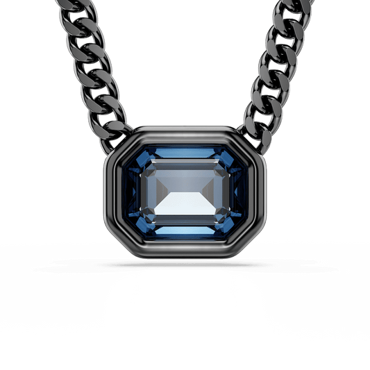 Collana Swarovski Millenia Taglio Ottagonale Cristallo Blu