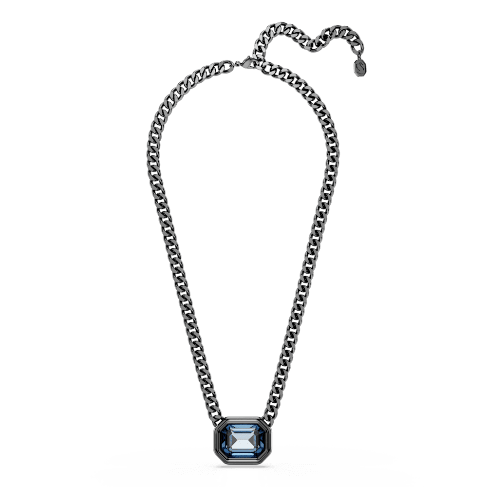 Collana Swarovski Millenia Taglio Ottagonale Cristallo Blu