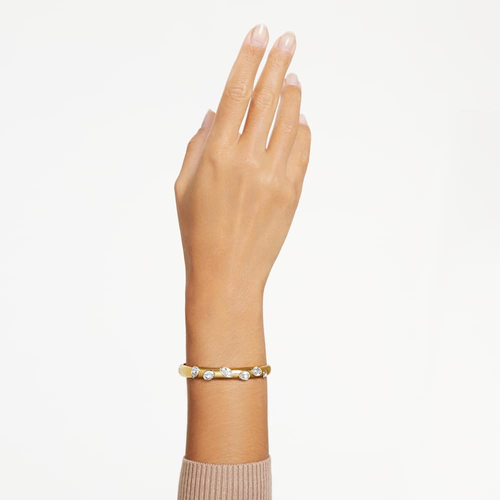 Bracciale Rigido Swarovski Dextera Finitura oro 18 Kt - Misura L