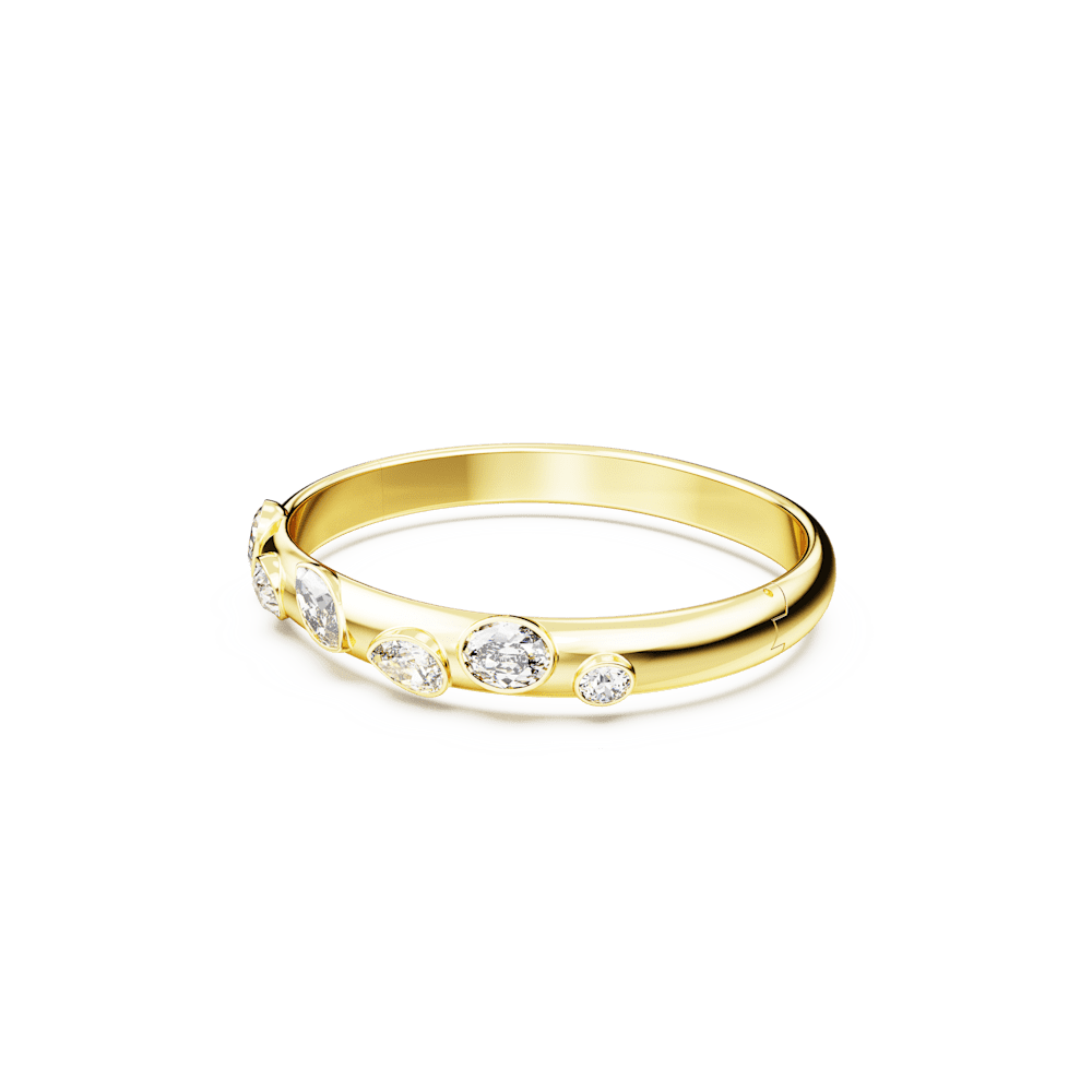 Bracciale Rigido Swarovski Dextera Finitura oro 18 Kt - Misura L