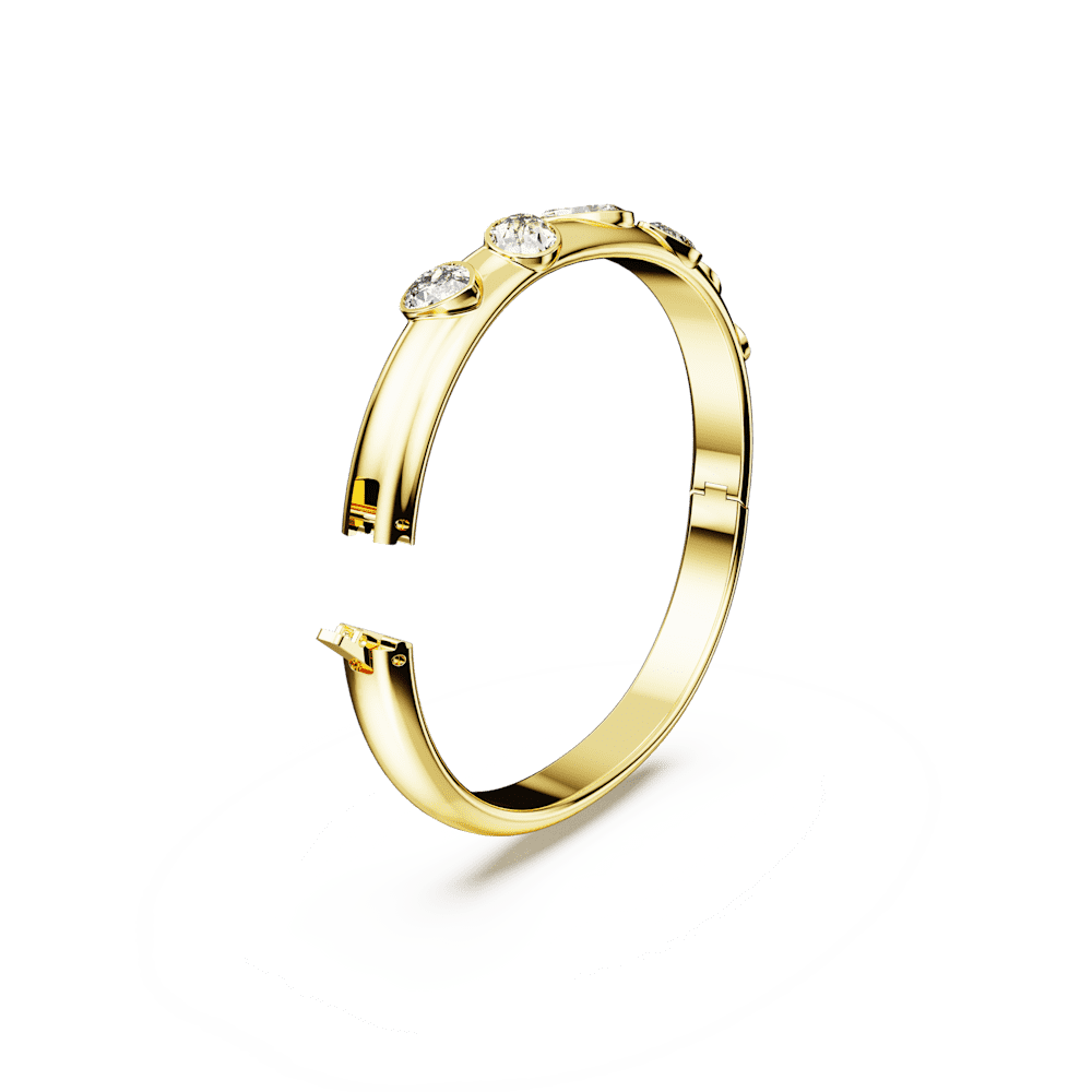 Bracciale Rigido Swarovski Dextera Finitura oro 18 Kt - Misura L