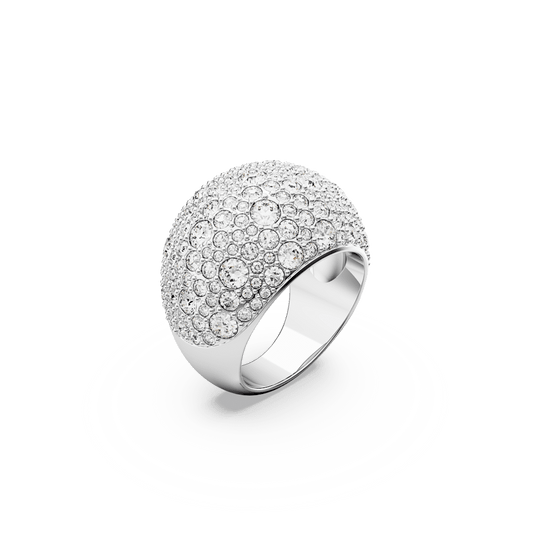 Anello cocktail Swarovski Sublima Luna Bianco Placcato rodio - Misura 58