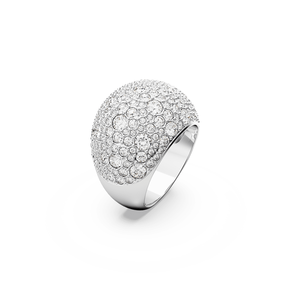 Anello cocktail Swarovski Sublima Luna Bianco Placcato rodio - Misura 58