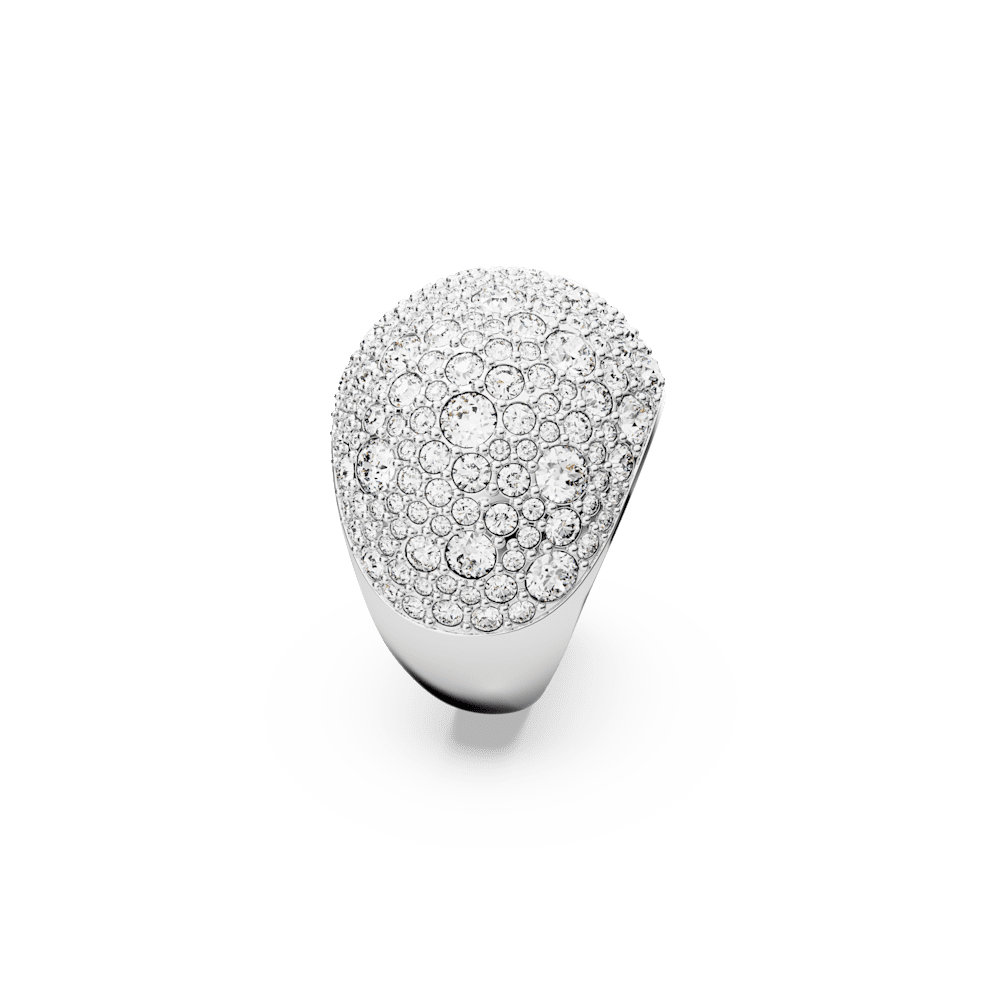 Anello cocktail Swarovski Sublima Luna Bianco Placcato rodio - Misura 58