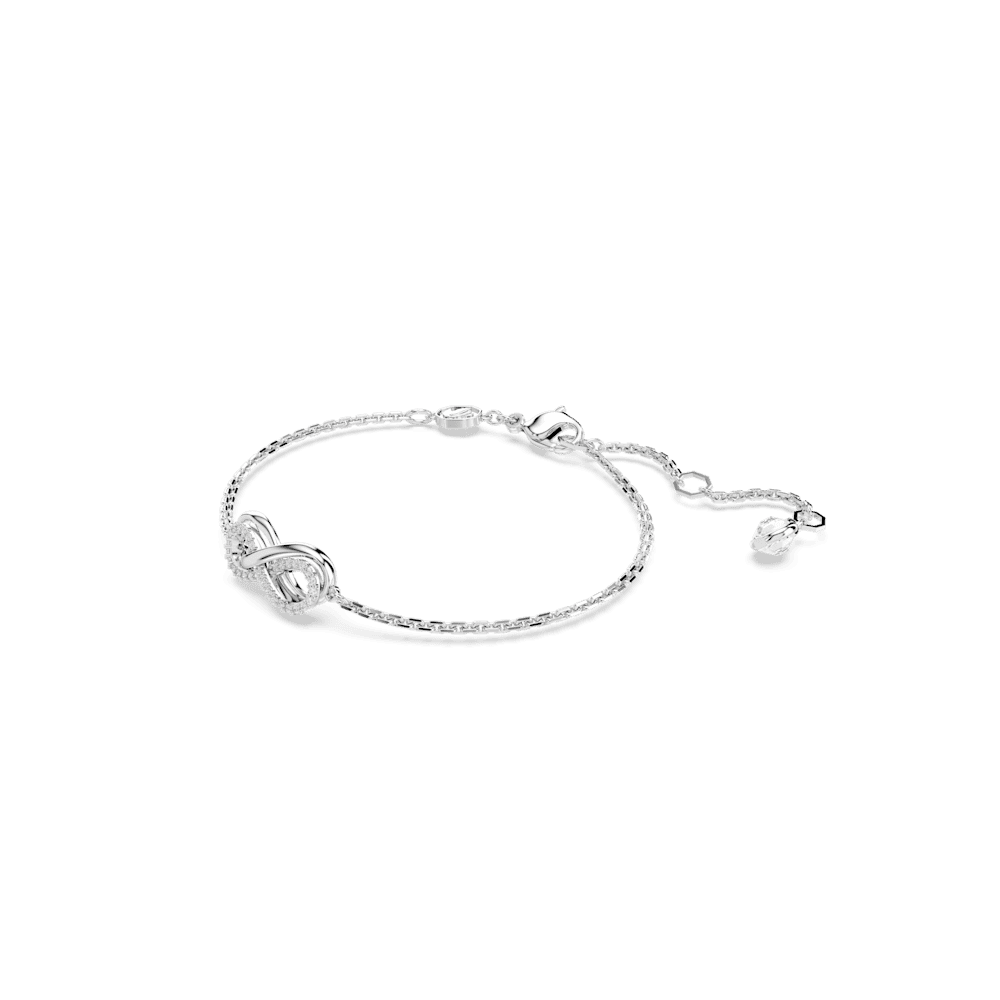 Braccialetto Swarovski Hyperbola, Infinito, Bianco, Placcato rodio
