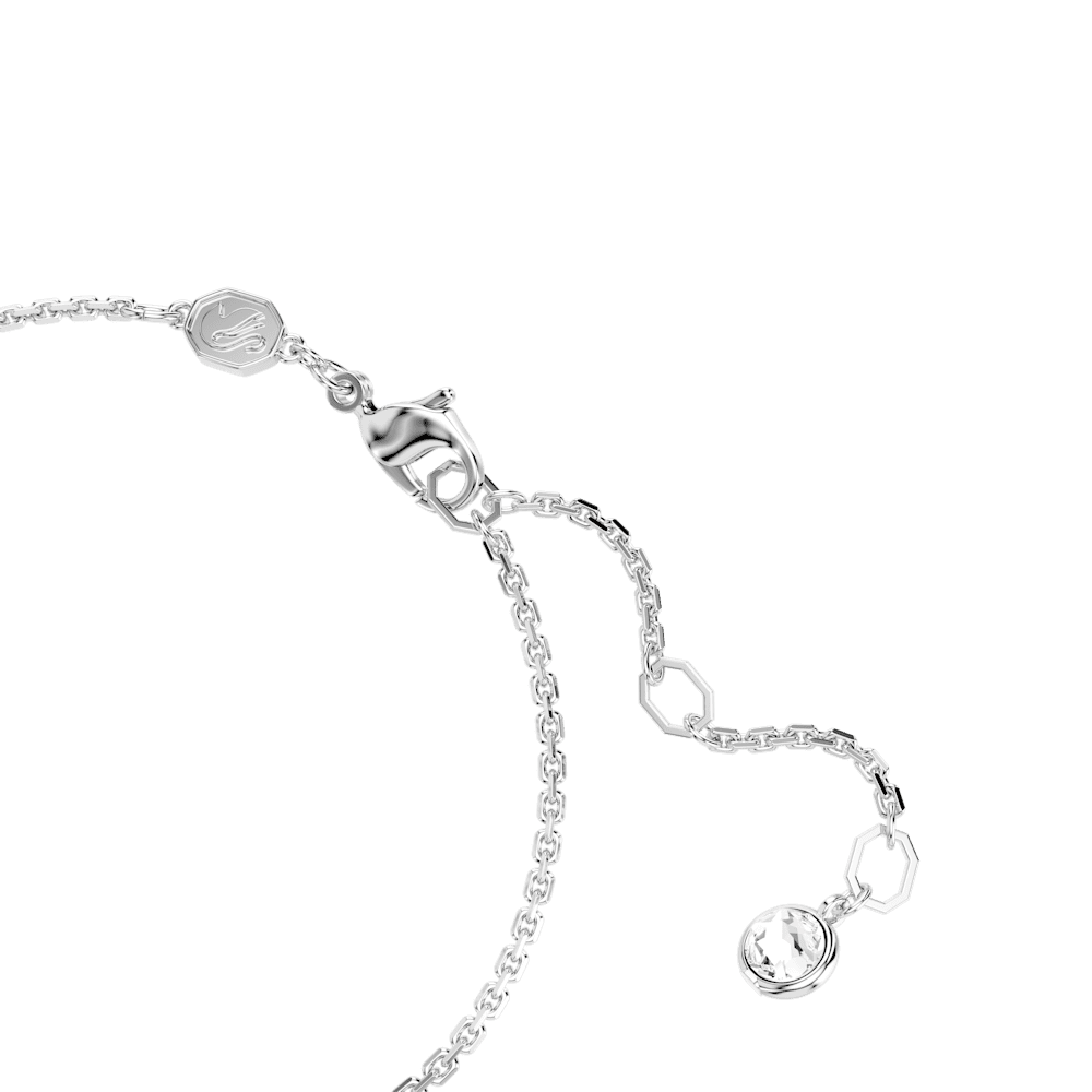 Braccialetto Swarovski Hyperbola, Infinito, Bianco, Placcato rodio