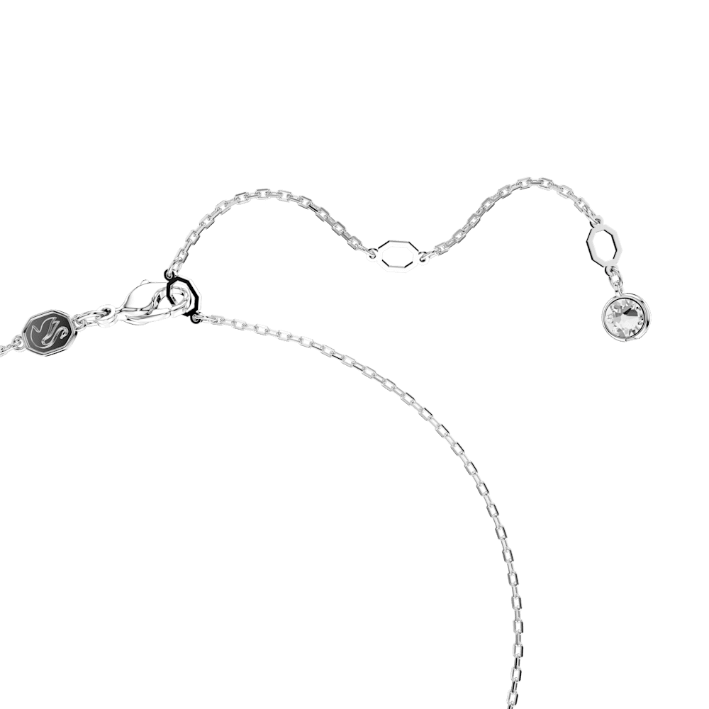 Pendente Swarovski Hyperbola, Pavé, Infinito, Bianco, Placcato rodio
