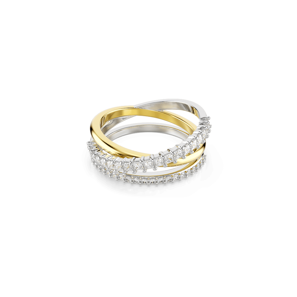Anello  Swarovski Hyperbola Taglio misto Bianco Mix di finiture - Misura 55