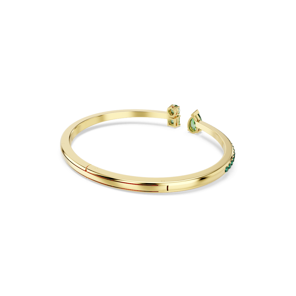 Bracciale Rigido Swarovski Matrix Taglio misto Verde Finitura oro 18 Kt