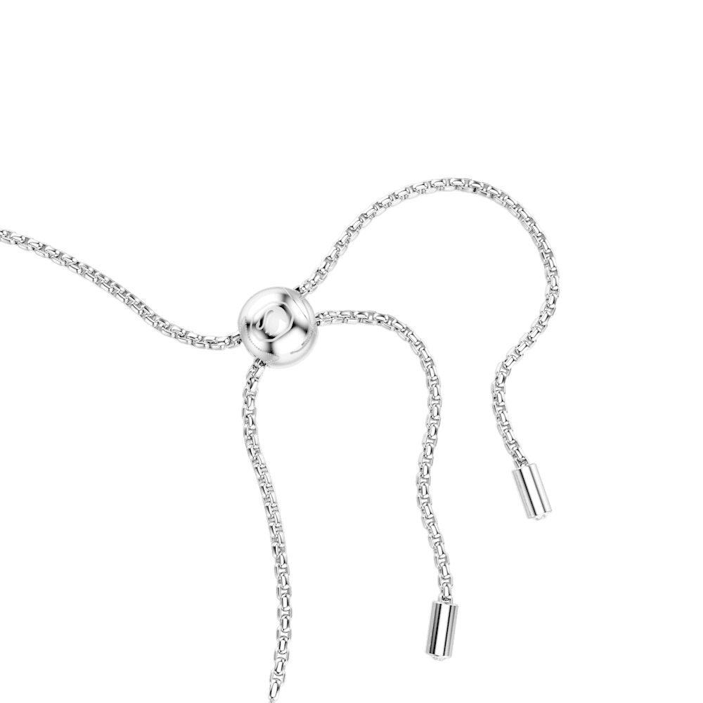 Bracciale Tennis Swarovski Matrix, Tagli arrotondati misti, Blu, Placcato rodio - Misura M