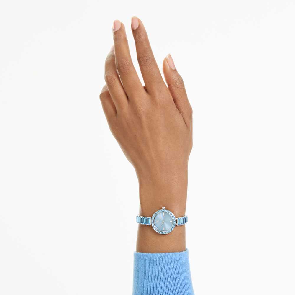 Orologio Swarovski Matrix bangle Bracciale in cristallo Blu Acciaio inossidabile