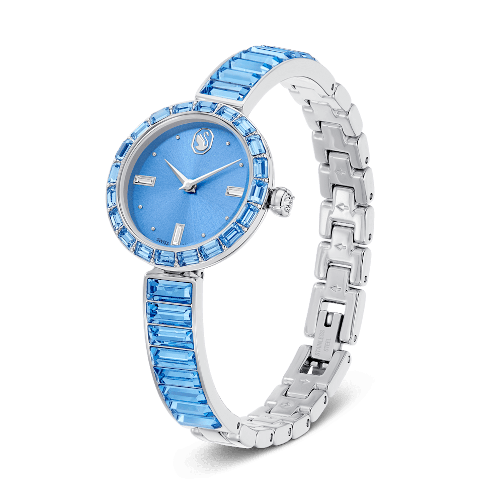 Orologio Swarovski Matrix bangle Bracciale in cristallo Blu Acciaio inossidabile