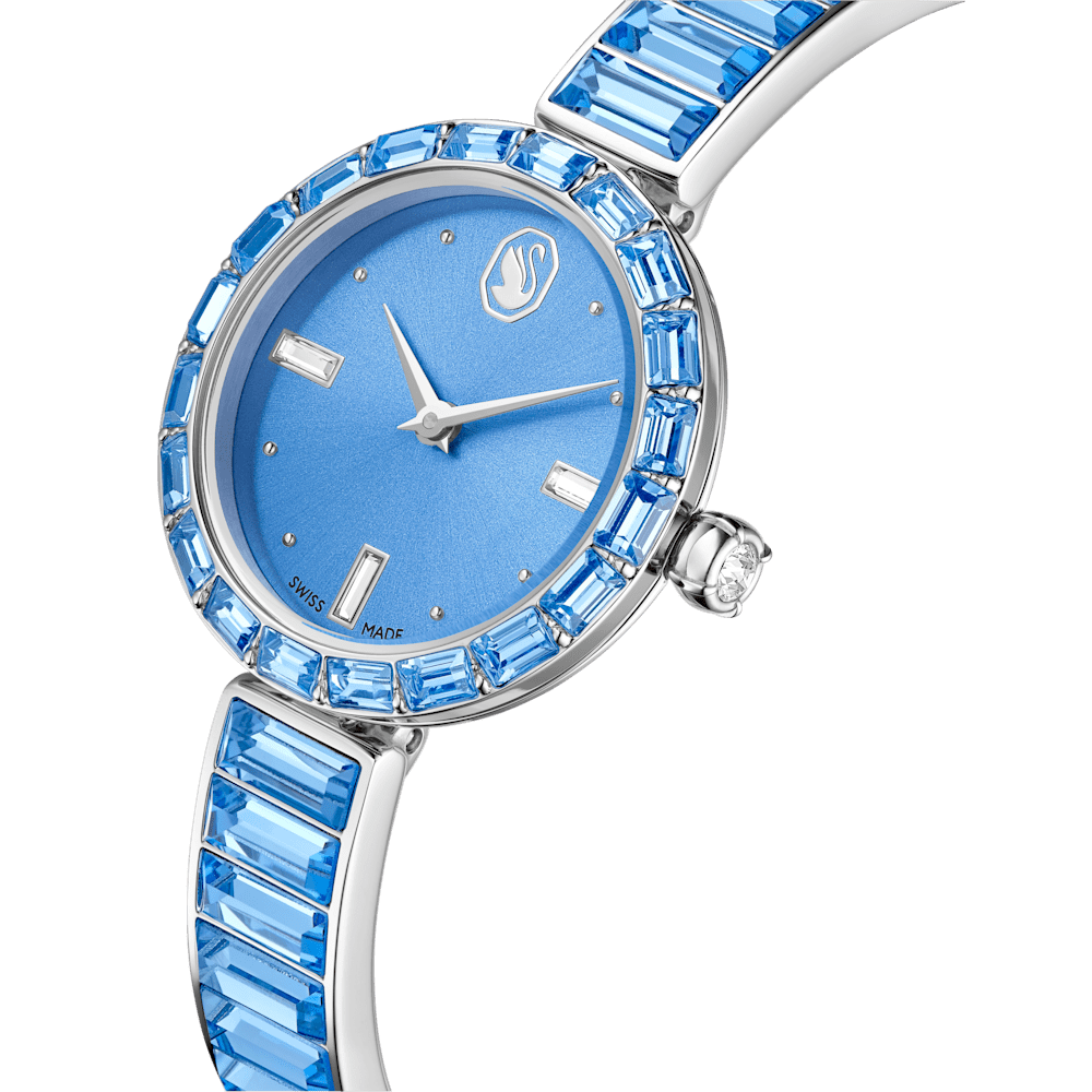 Orologio Swarovski Matrix bangle Bracciale in cristallo Blu Acciaio inossidabile