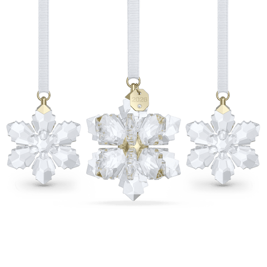 Set Decorazioni Natalizie Swarovski Annual Edition 3D 2026, Bianco