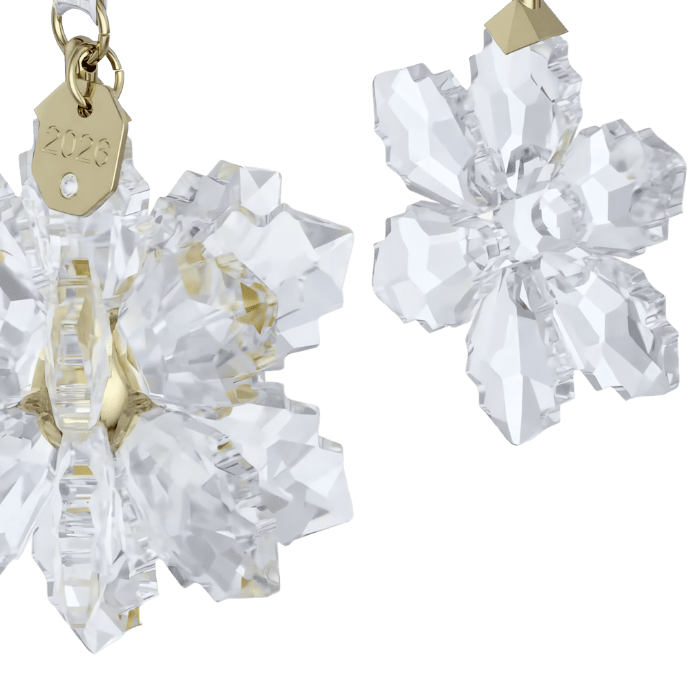 Set Decorazioni Natalizie Swarovski Annual Edition 3D 2026, Bianco