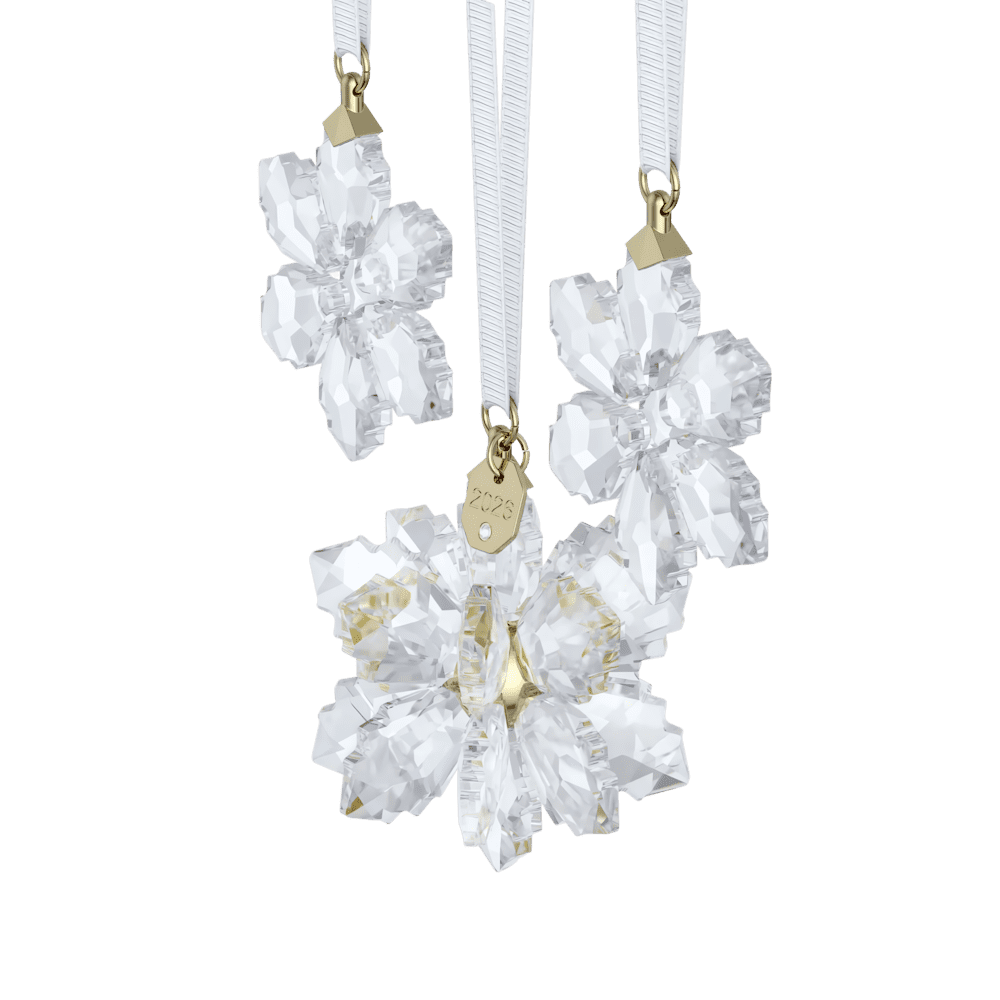 Set Decorazioni Natalizie Swarovski Annual Edition 3D 2026, Bianco