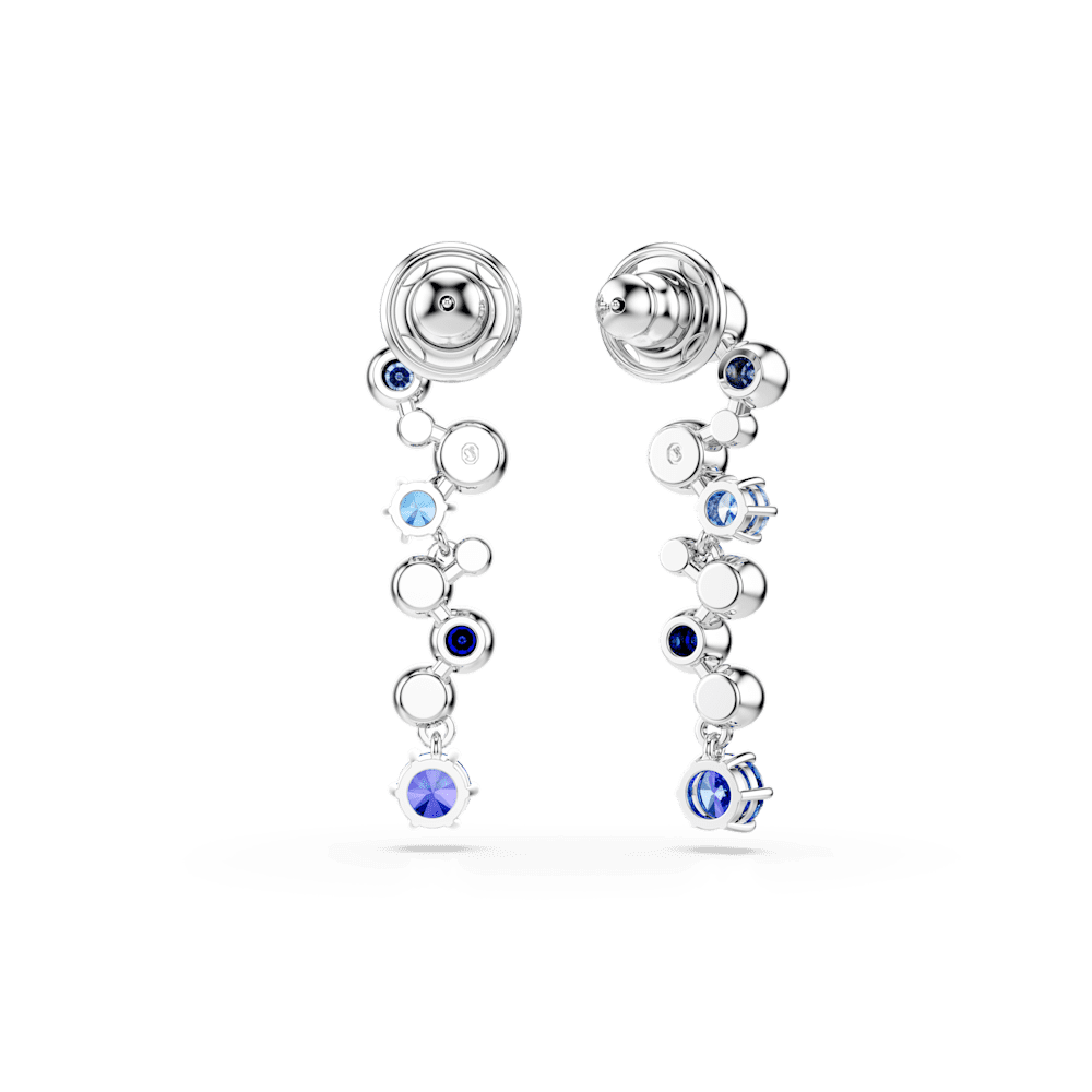 Orecchini Pendenti Swarovski Constella Taglio misto Blu Placcato Rodio