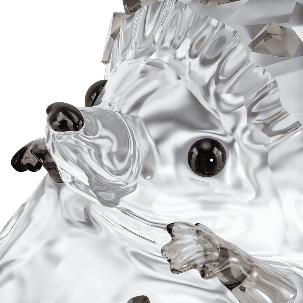 Oggettistica Swarovski Idyllia Riccio Bianco