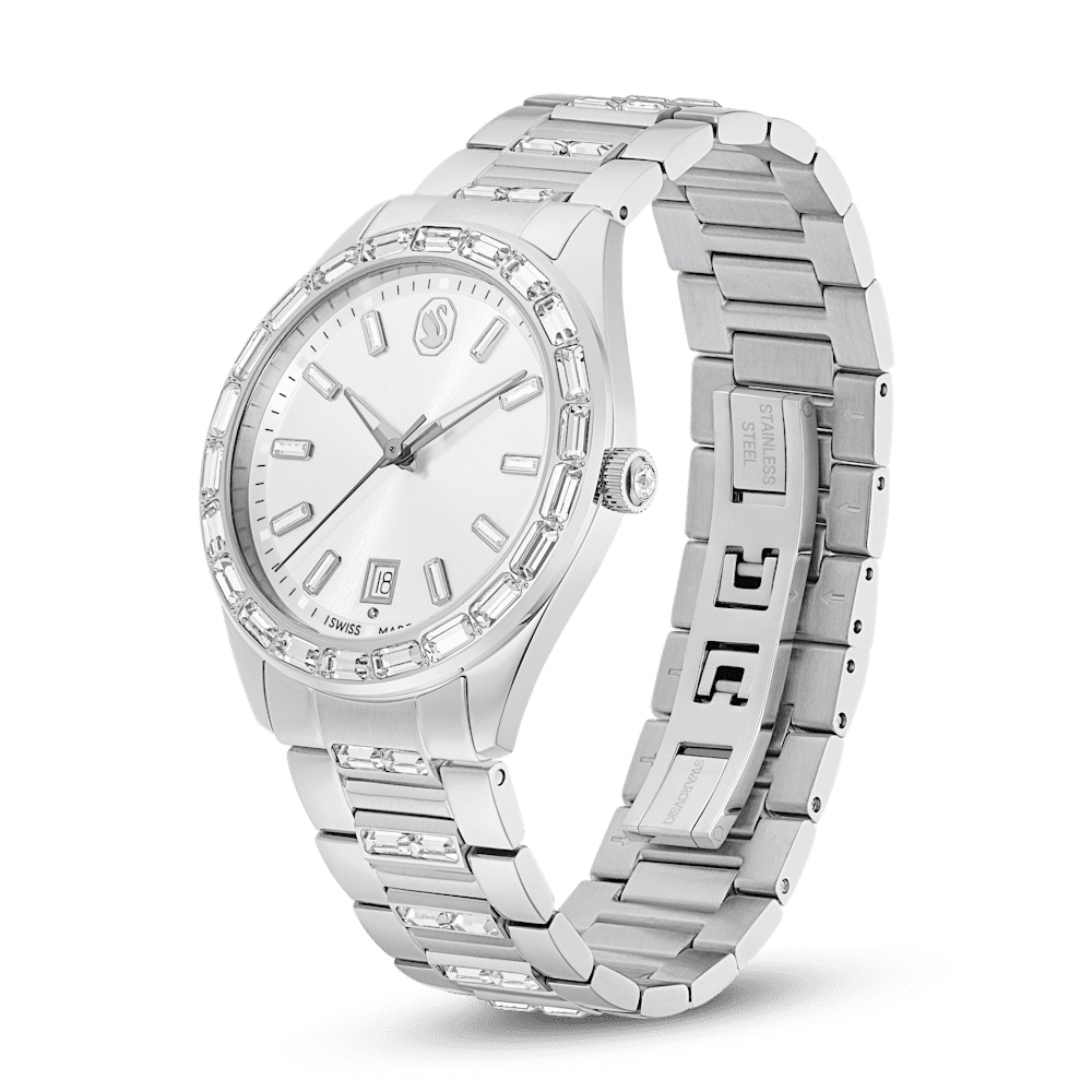 Orologio Swarovski Matrix Bracciale di metallo Tono argentato Acciaio inossidabile