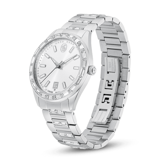 Orologio Swarovski Matrix Bracciale di metallo Tono argentato Acciaio inossidabile