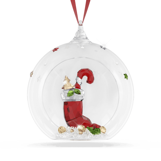 Decorazioni Natalizie Swarovski Holiday Cheers Pallina con Calza e Dolciumi Multicolor