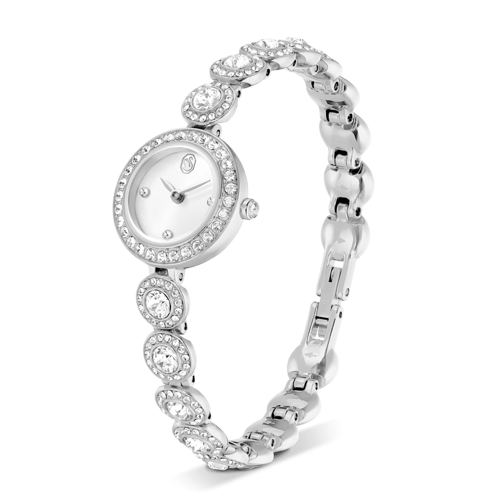 Orologio  Swarovski Una Angelic Bracciale Pvd Oro Bianco