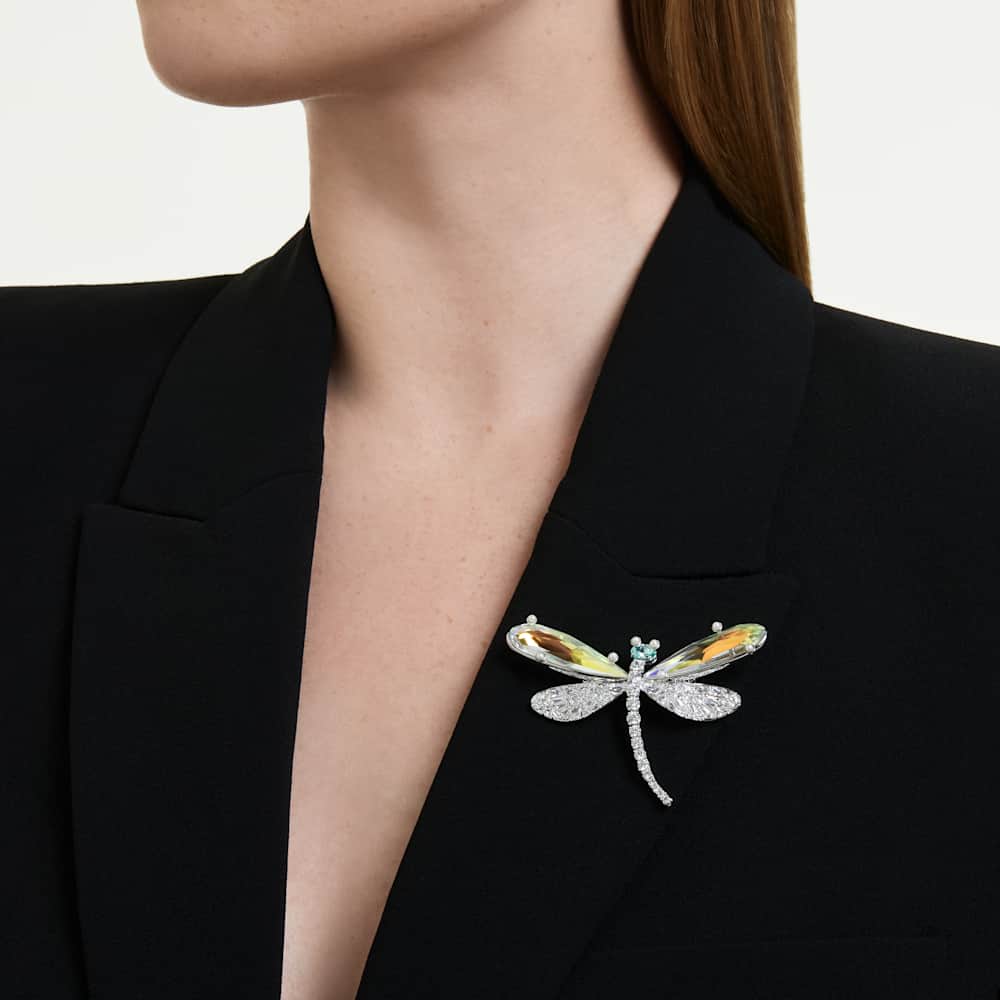 Pendente e Spilla Ariana Grande x Swarovski Crystal Pearl Libellula Placcato rodio