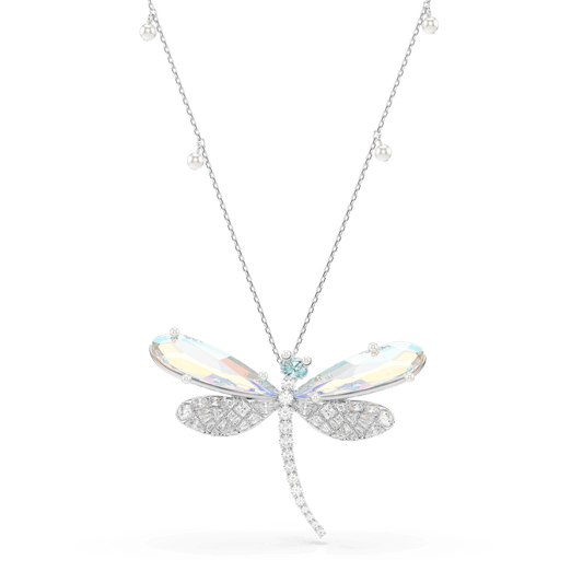 Pendente e Spilla Ariana Grande x Swarovski Crystal Pearl Libellula Placcato rodio