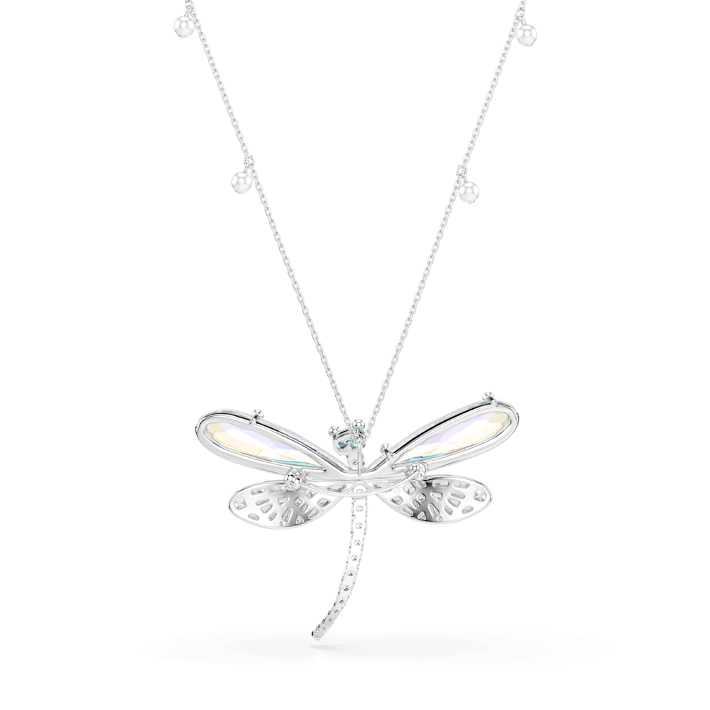 Pendente e Spilla Ariana Grande x Swarovski Crystal Pearl Libellula Placcato rodio