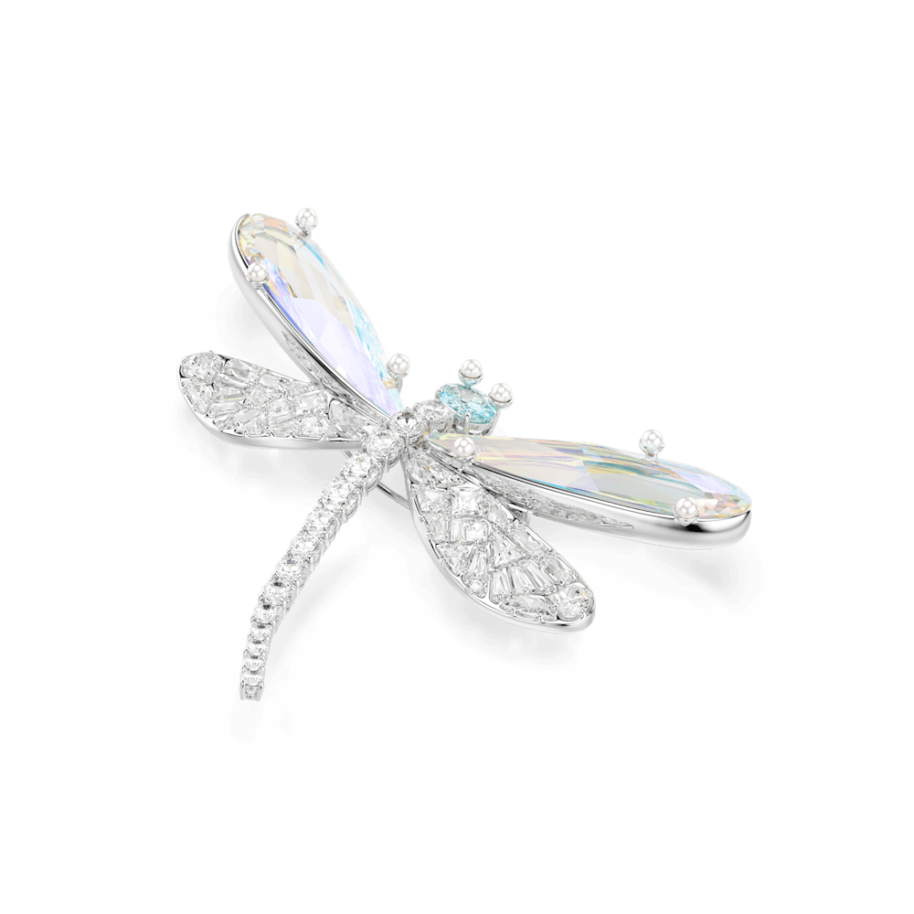 Pendente e Spilla Ariana Grande x Swarovski Crystal Pearl Libellula Placcato rodio