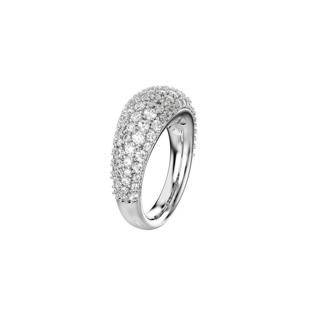 Anello Swarovski Sublima, Bianco, Placcato rodio - Misura 60