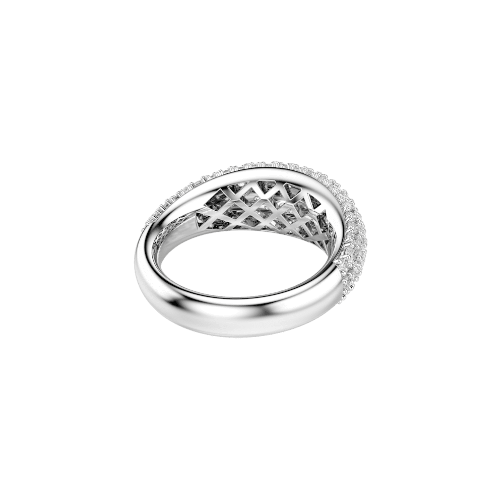 Anello Swarovski Sublima, Bianco, Placcato rodio - Misura 60