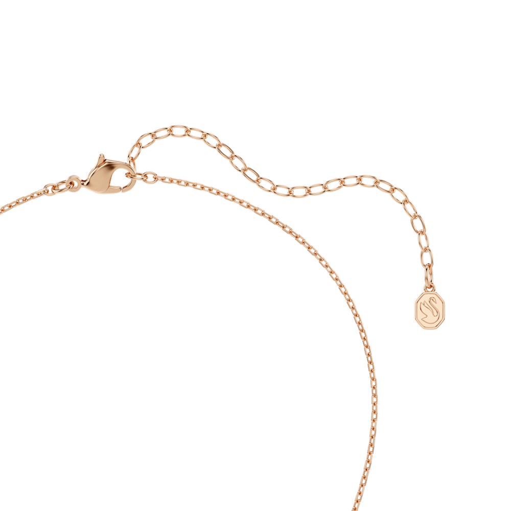 Pendente Swarovski Dextera, Taglio Round, Bianco, Finitura oro rosa 18K