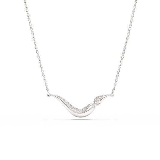 Collana Pendente Swarovski Classica, Taglio Round, Bianco, Argento Sterling