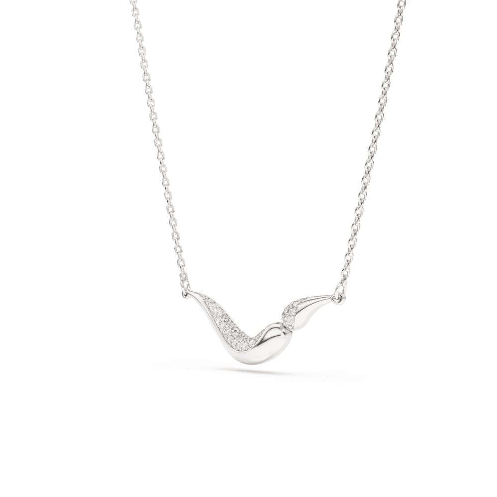 Collana Pendente Swarovski Classica, Taglio Round, Bianco, Argento Sterling