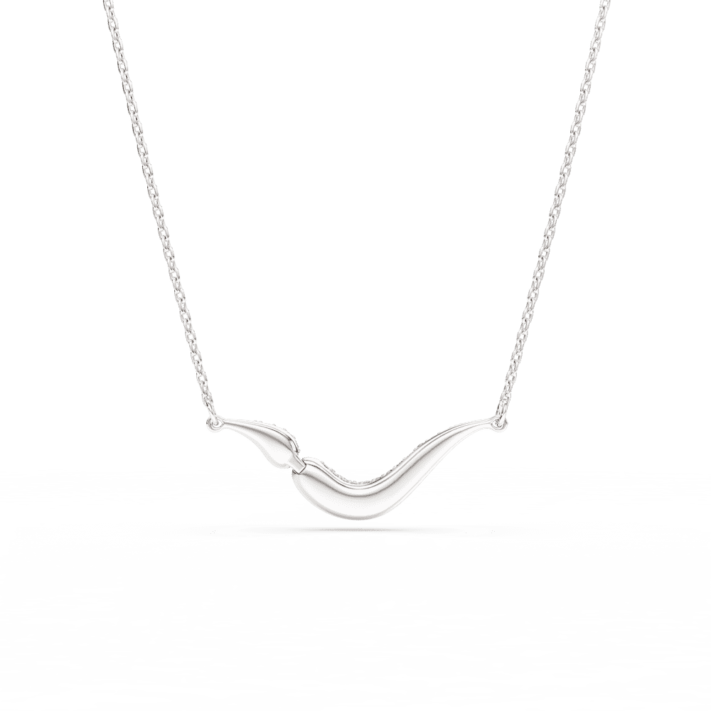 Collana Pendente Swarovski Classica, Taglio Round, Bianco, Argento Sterling