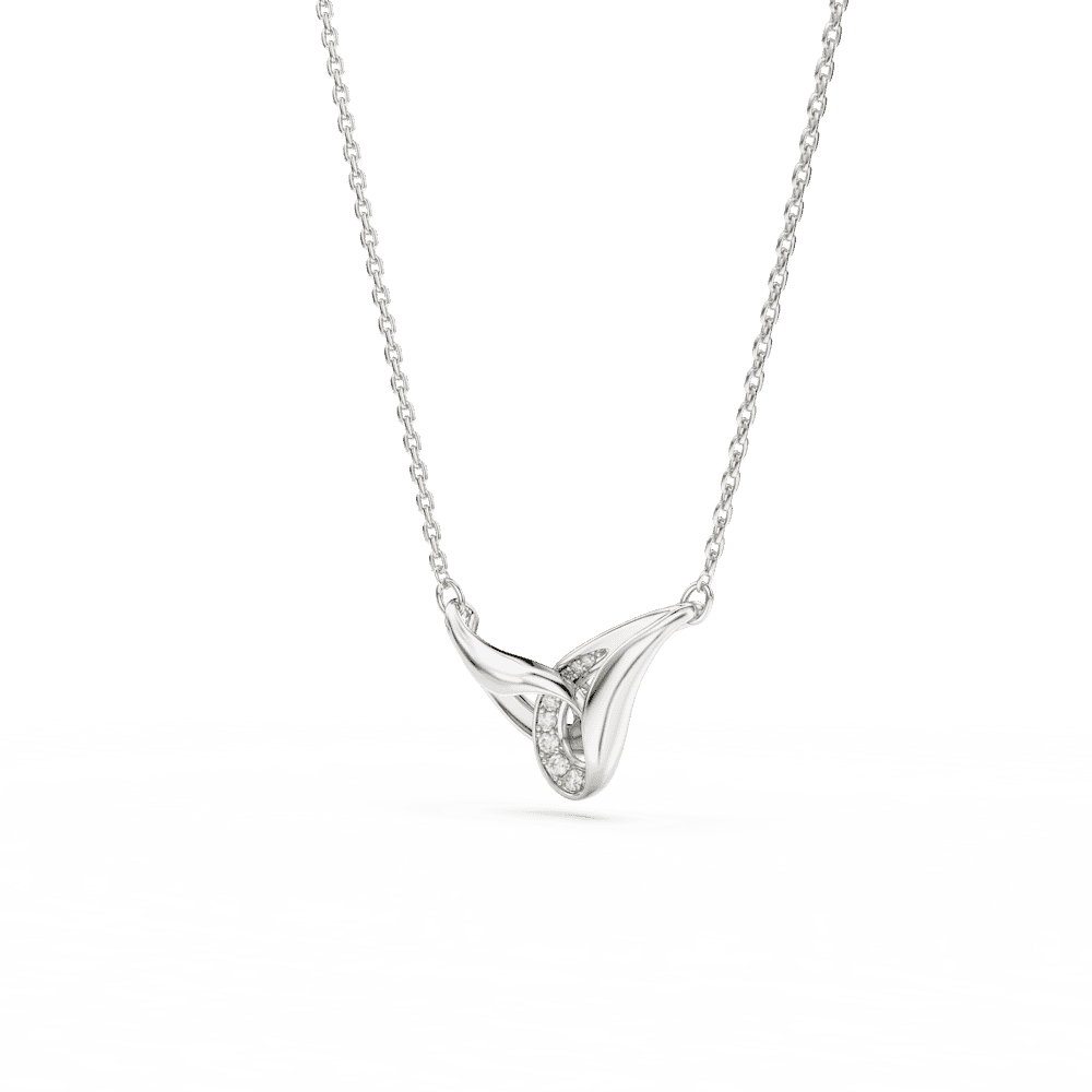 Collana Pendente Swarovski Classica, Taglio Round, Concatenato, Bianco, Argento Sterling