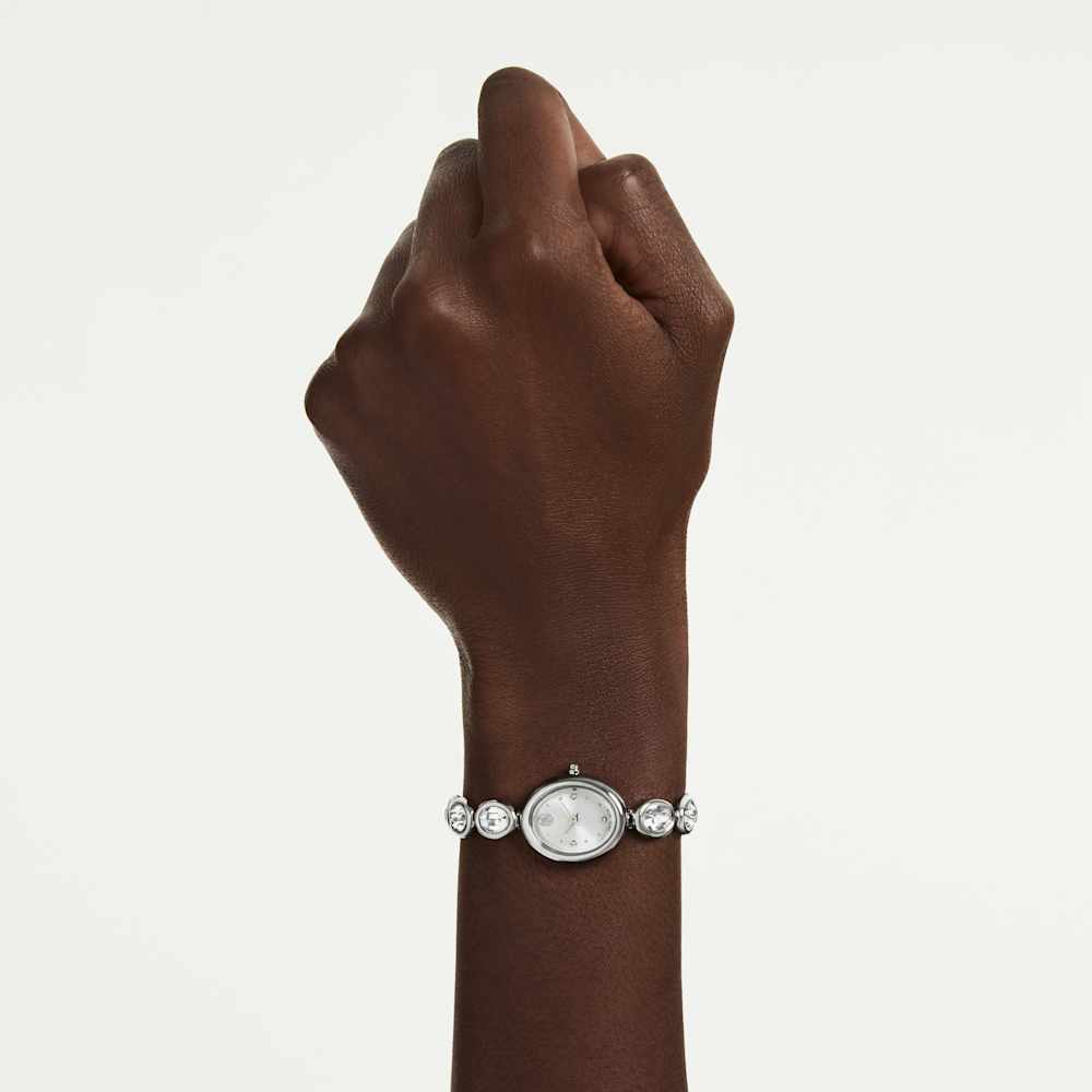Orologio Swarovski Imber oval, Bracciale di metallo, Tono argentato, Acciaio inossidabile