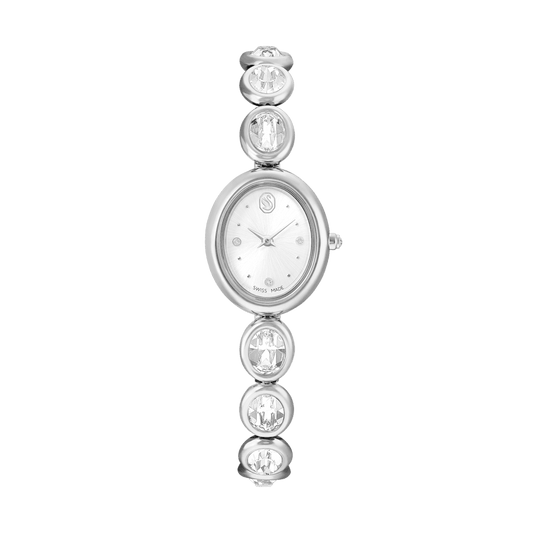 Orologio Swarovski Imber oval, Bracciale di metallo, Tono argentato, Acciaio inossidabile