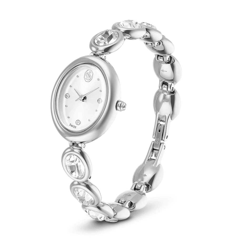 Orologio Swarovski Imber oval, Bracciale di metallo, Tono argentato, Acciaio inossidabile