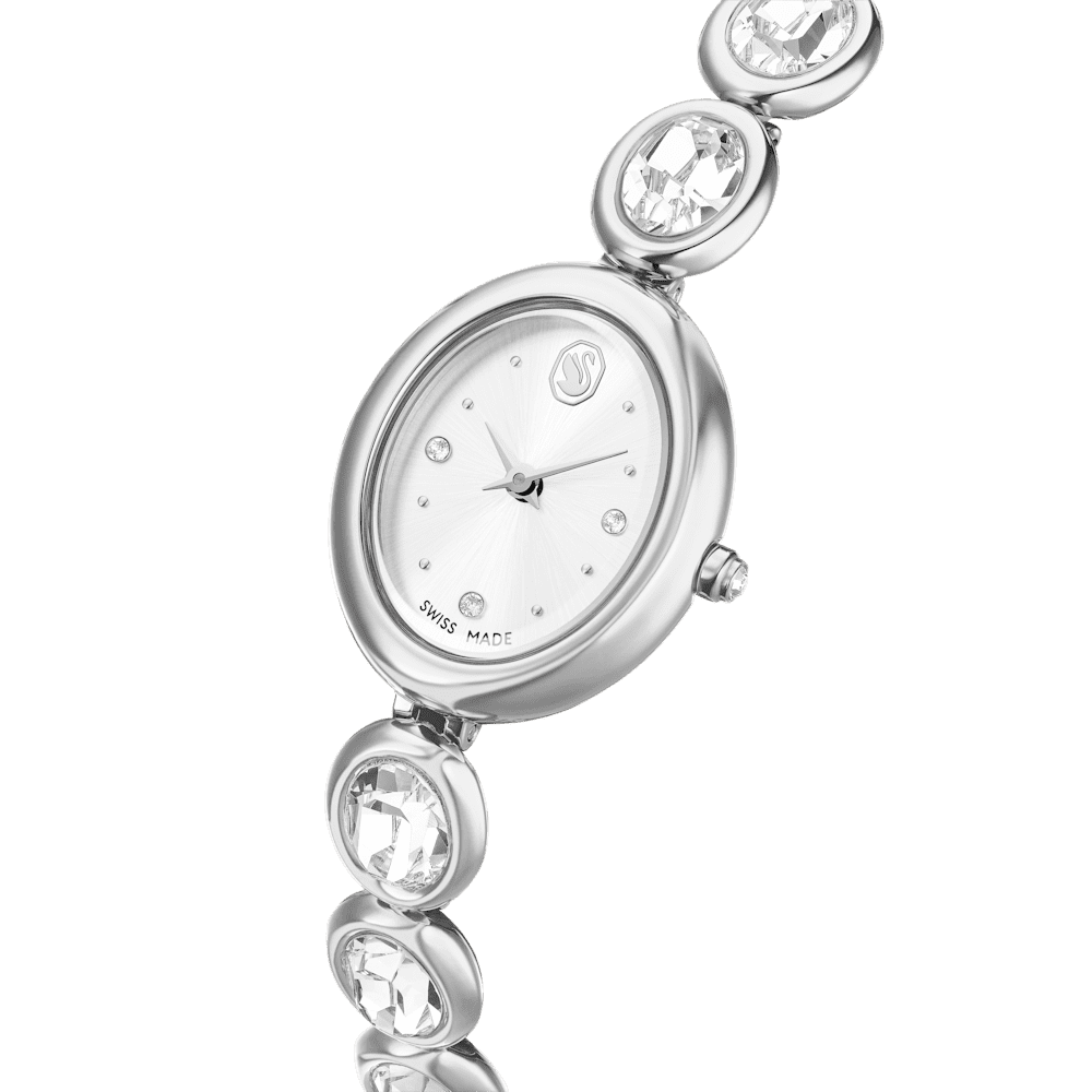 Orologio Swarovski Imber oval, Bracciale di metallo, Tono argentato, Acciaio inossidabile