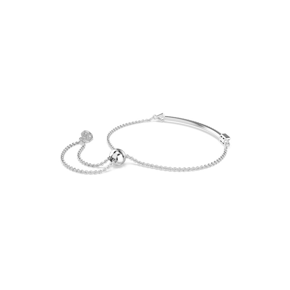 Braccialetto Swarovski Idyllia, Taglio misto, Freccia, Bianco, Placcato rodio