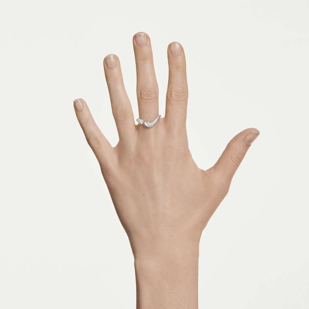 Anello Aperto Swarovski Classica Bianco - Misura 52