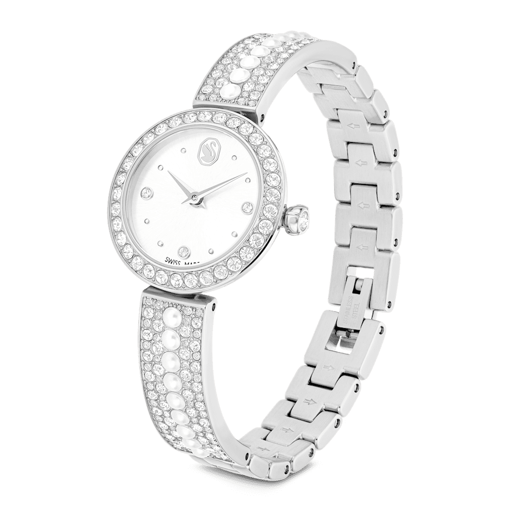 Orologio Swarovski Matrix Bracciale cristallo Bianco Acciaio inossidabile