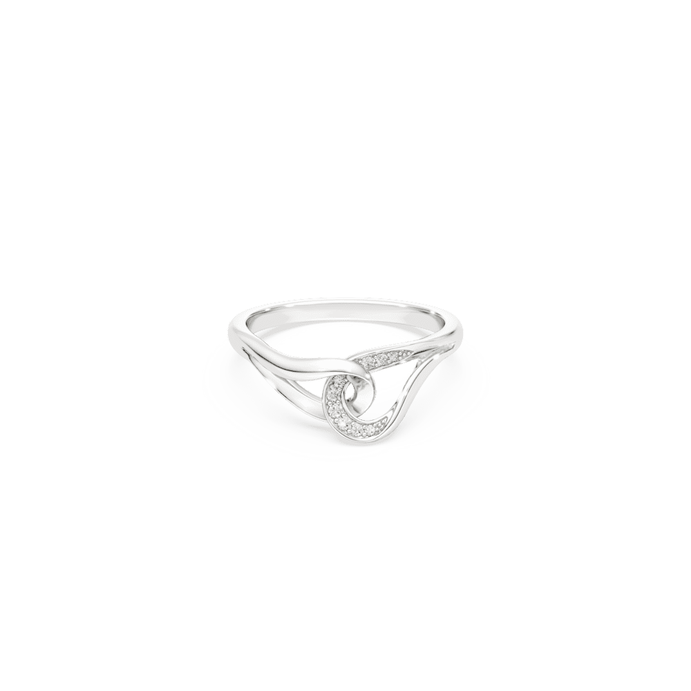 Anello Swarovski Classica, Taglio Round, Concatenato, Bianco, Argento Sterling - Misura 52