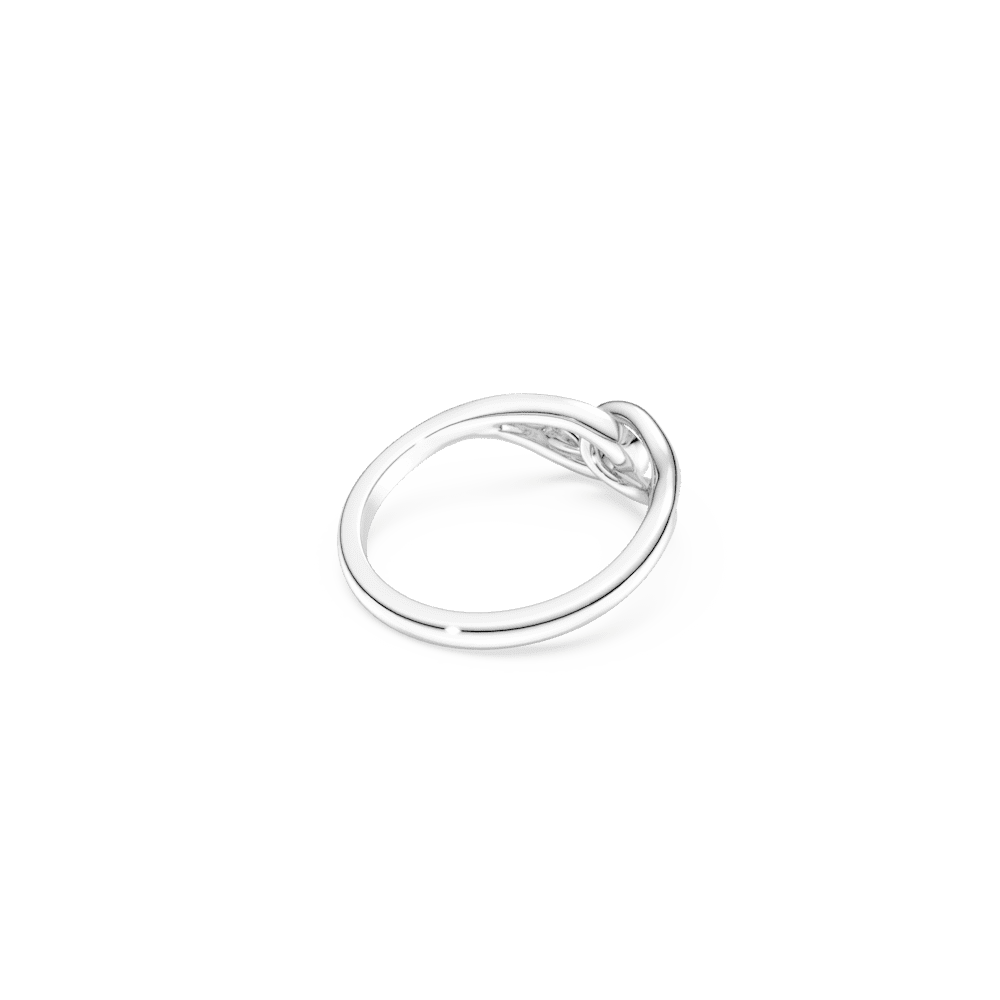 Anello Swarovski Classica, Taglio Round, Concatenato, Bianco, Argento Sterling - Misura 52