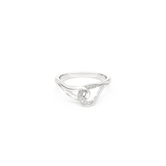 Anello Swarovski Classica, Taglio Round, Concatenato, Bianco, Argento sterling - Misura 55