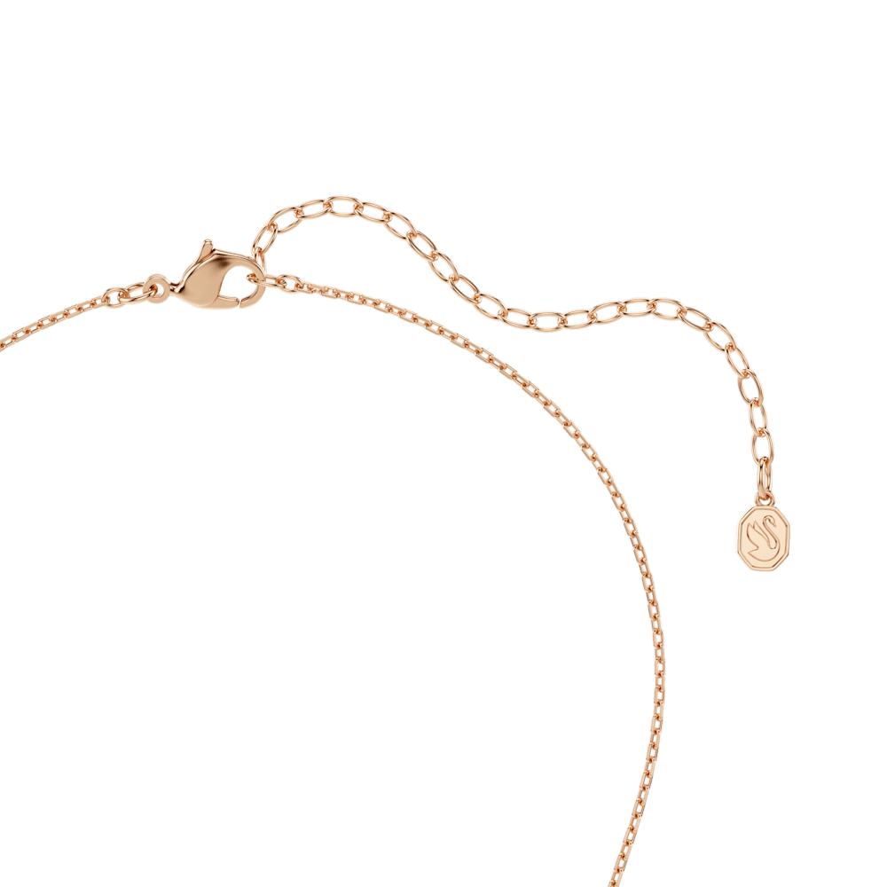 Set Collana + Orecchini Swarovski Idyllia Taglio misto Cuore con freccia Bianco Finitura oro rosa 18 Kt
