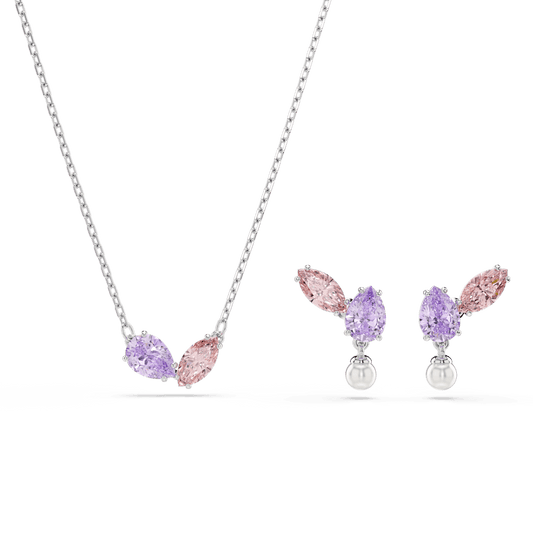 Set Collana + Orecchini Ariana Grande x Swarovski Multicolore Placcato rodio
